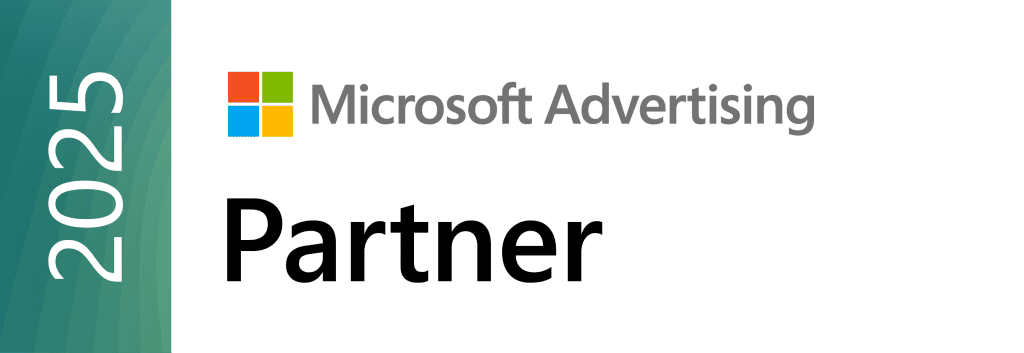 A logo badge with the text 2025 Microsoft Advertising Partner